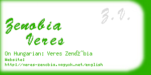 zenobia veres business card